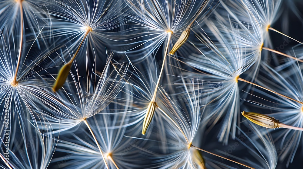 Poster tragopogon pseudomajor s nikit dandelion seeds photo close up : generative ai