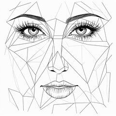 Detailed portrait of a womans face