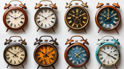 set of old clocks