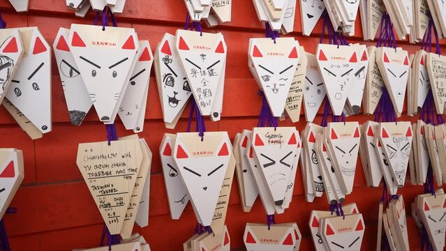Ema (Shinto), japan small wooden plaques, ema board, Writing Prayers,Japanese temple