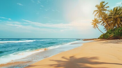Untouched tropical beach in Sri Lanka : Generative AI
