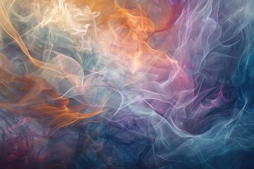 Layers of translucent hues overlapping like whispers of a dream, creating a mesmerizing tapestry of emotions frozen in time.
