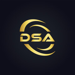 DSA logo. D S A design. White DSA letter. DSA, D S A letter logo design. D S A letter logo design in FIVE, FOUR, THREE, style. letter logo set in one artboard. D S A letter logo vector design.	
