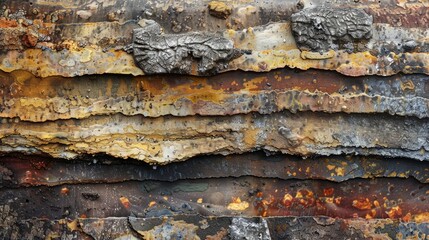 Layers of mist and rain adding depth to a weathered, abstract landscape.