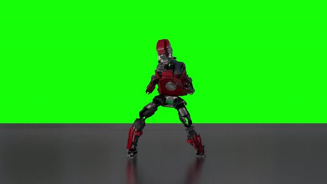 robot dancing transparent background for push on background	3D PNG photo