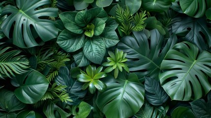 Green Tropical Forest Background