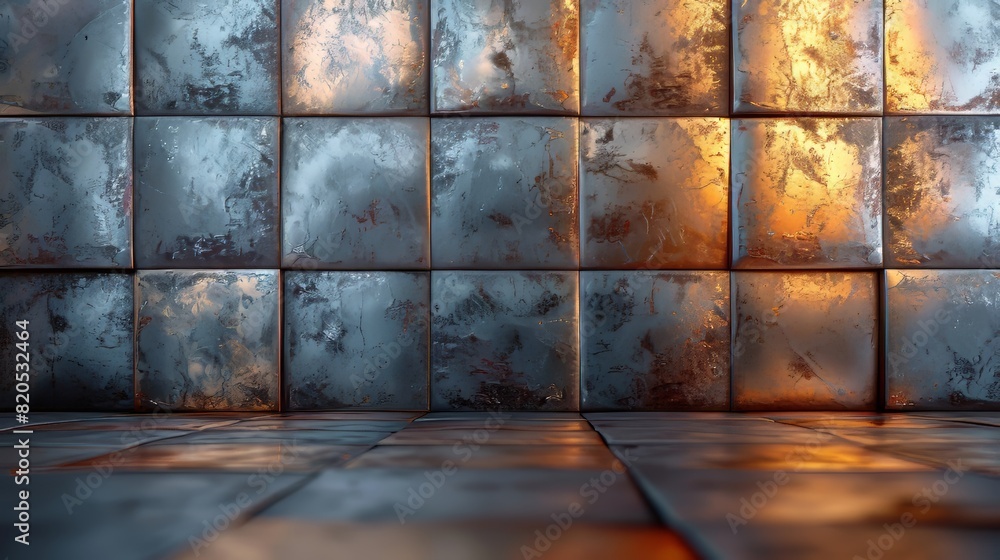 Poster metallic background generative ai