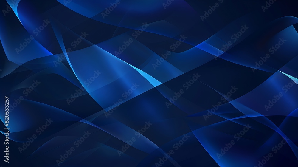 Leinwandbilder Abstract wave shape on a lowpolygonal triangular background for design on the topic of cyberspace big data metaverse network security data transfer on dark blue abstract cyberspace bac : Generative AI