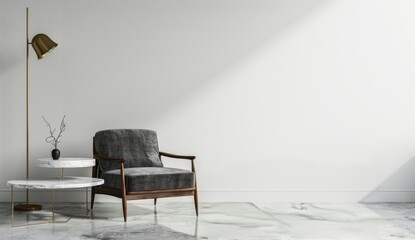Living Room With Two Chairs and Potted Plant