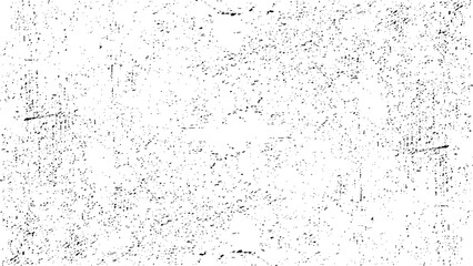 Destroyed crumbled plaster on aged painted brushed surface. Aged wall texture. Grainy messy overlay of empty, aging, scratched wall. Grunge rough dirty background. Vector Illustration.