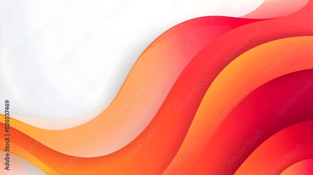 Poster elegant curved lines on minimalist background in modern design