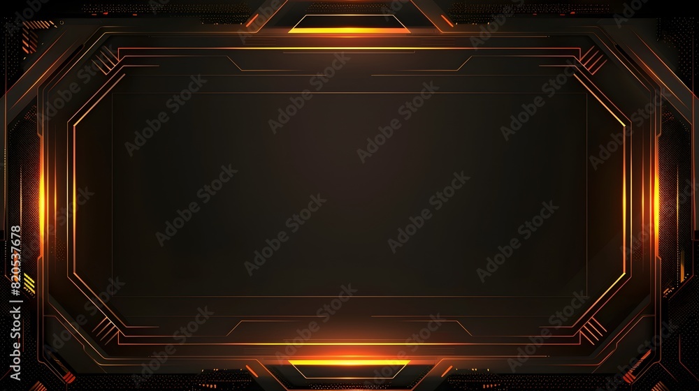 Poster glowing futuristic digital architecture abstract backdrop with geometric shapes and lighting effects