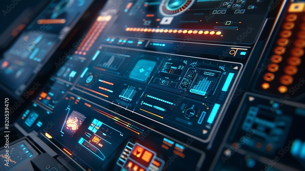 Poster GUI Graphical User Interface concept : Generative AI