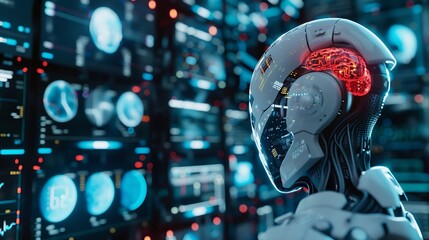 AI Artificial Intelligence concept Deep learning GUI Graphical User Interface : Generative AI