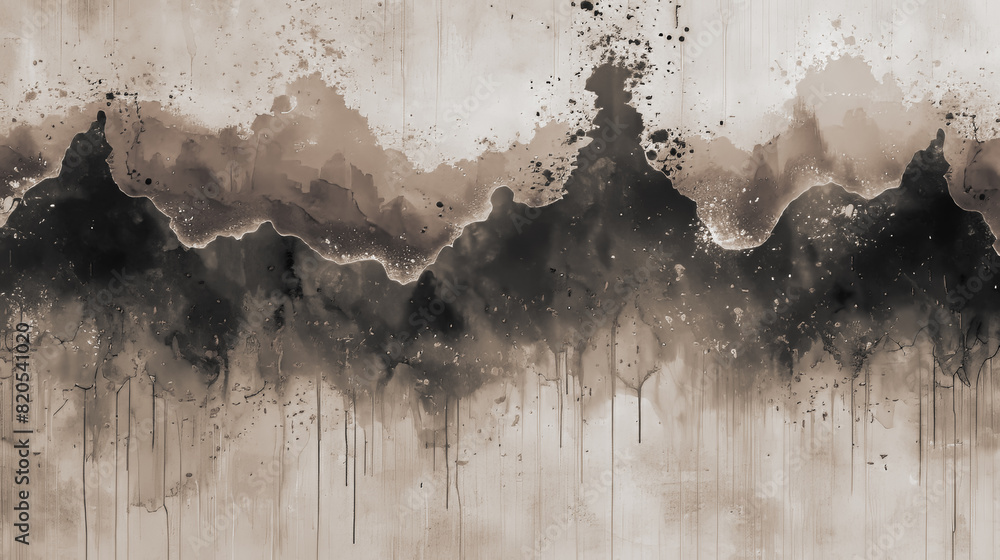 Poster abstract splashed watercolor background abstract tone muted generative ai