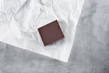 A top down view of a cookie dessert bar.