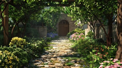 Rustic garden with healthy vegetables. Generative AI