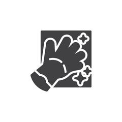 Wiping and cleaning surface vector icon