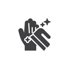Scrubbing hands vector icon