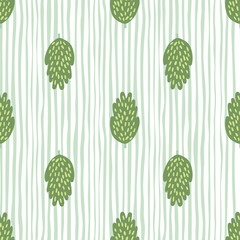 Artistic tree and foliage illustration in a repeating pattern, ideal for fashion and home decor, blending nature and graphic elements for a fresh look.