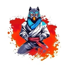 Art illustration Character Wolf ninja