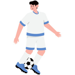 Man is Pinching the Ball Illustration