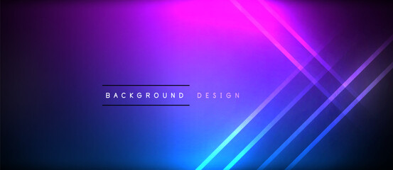 Neon glowing circle rays, light round lines in the dark, planet style neon wave lines. Energetic electric concept design for wallpaper, banner, background