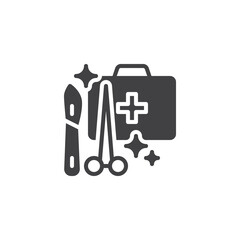 Fototapeta premium Medical equipment vector icon