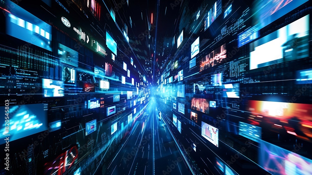Aufkleber Digital contents concept Social networking service Streaming video NFT Nonfungible token : Generative AI