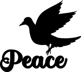 Silhouette of peace dove with olive branch. Pigeon Olive Leaf Icon. Pigeon Olive Leaf Icon Vector. Pigeon Olive Leaf Icon EPS. Pigeon Olive Leaf Icon Drawing. Vector minimal flat illustration