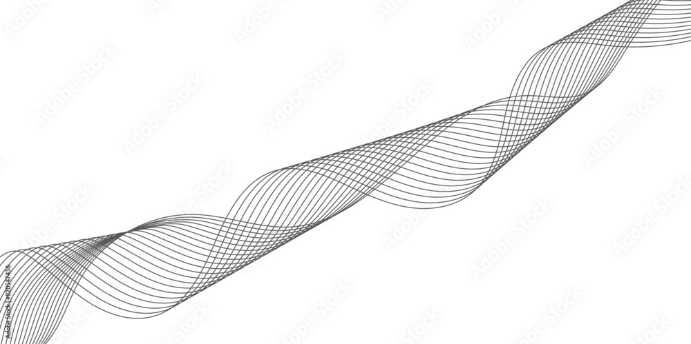 Poster abstract wave element for design. stylized line art background. vector illustration. business lines 
