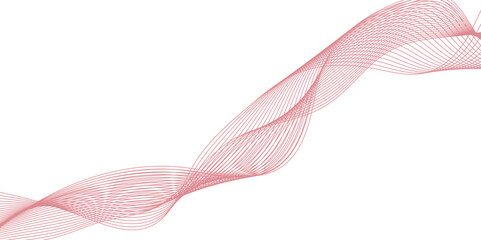 Curve wave seamless pattern. Line art striped graphic template design. Vector business Illustration pattern of lines in transparent background