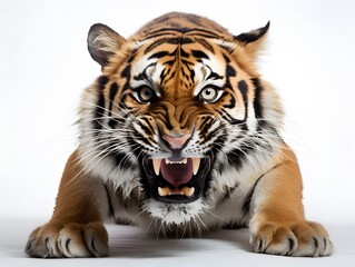 Obraz premium Tiger in white background
