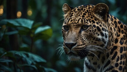 Leopard Hiding in the Jungle.