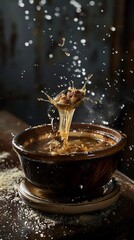 Turtle soup, rich and hearty, served in a historic New Orleans restaurant