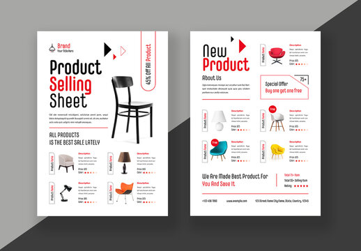Product Selling Sheet Flyer Layout