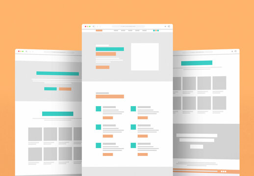 Landing Page Wireframe Design Template