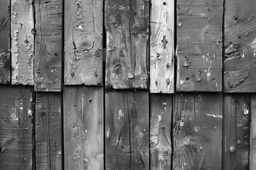 old wooden door, Black and white. Created with Ai