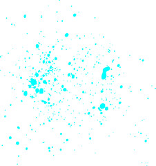 Cyan Color Paint Splatter