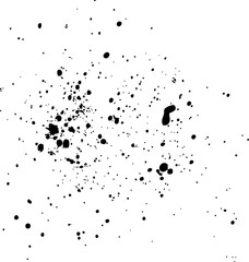 Black Color Paint Splatter