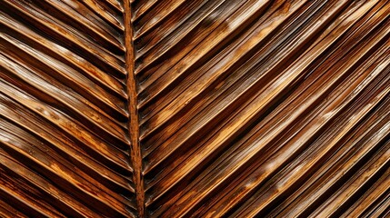 Dry leaf of palm tree closeup Natural texture : Generative AI