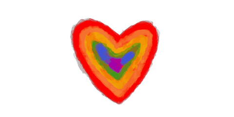 vector of Rainbow Heart,