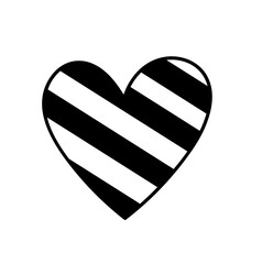 Cute heart doodle element vector