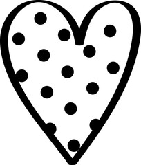 Obraz premium Cute heart doodle element vector