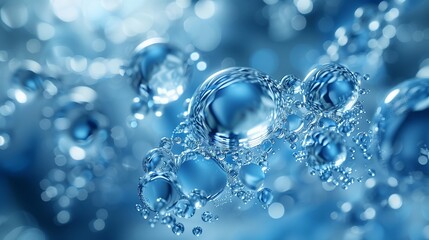 Liquid, mercury-like droplets and globules forming intricate, ever-morphing three-dimensional structures