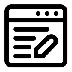 Blog Icon in Line Style