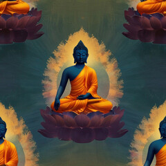 buddha statue in lotus position relaxation
