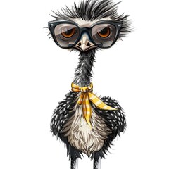 Fototapeta premium Emu rockabilly fashion