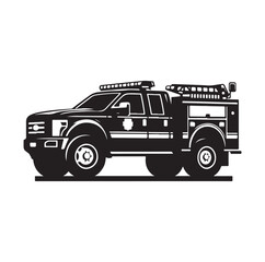 firefighter car vector illustration icon
