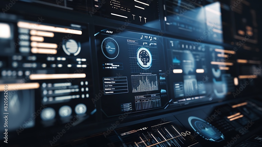 Fototapete GUI Graphical User Interface concept : Generative AI